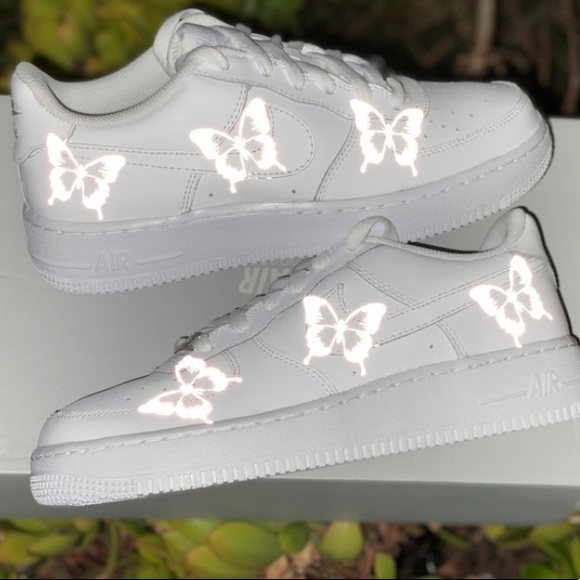 Reflective Butterfly Custom Air Force 1’s - Picture 6 of 11